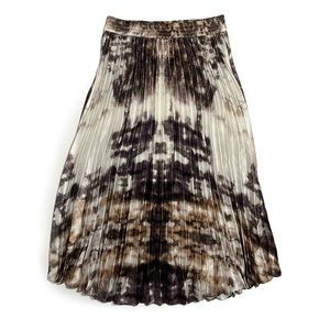 PLEATED MIDI SKIRT WATERCOLOUR